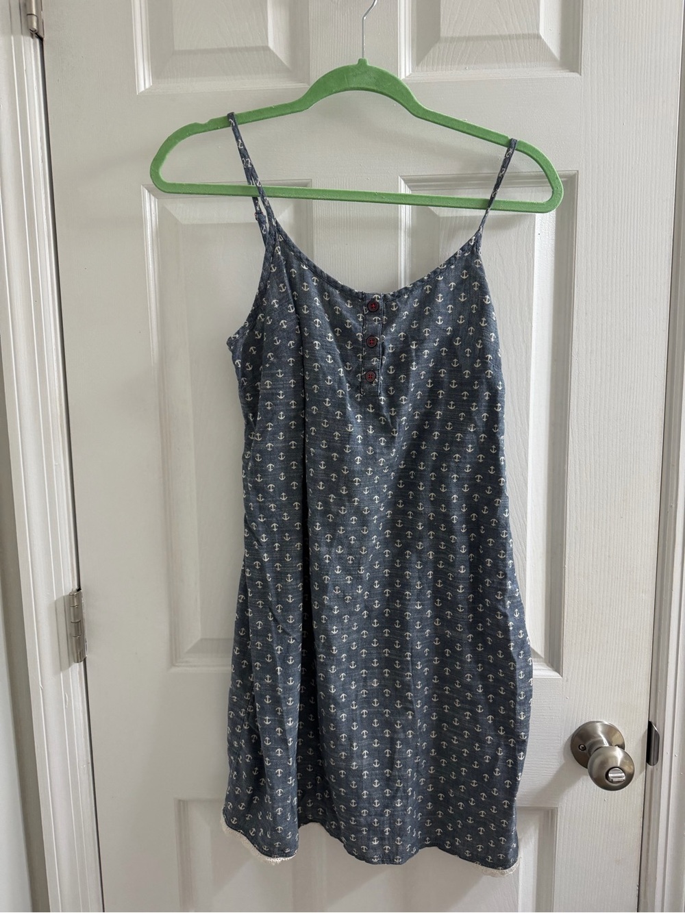 Cynthia Rowley Navy Anchor Print Sundress Dress Small S - Picture 1 of 3